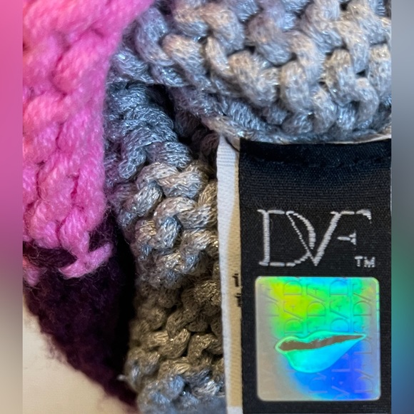 Diane von Furstenberg Zita Intarsia Oversized Sweater in Hexagon Halves Sz M/L - Picture 8 of 8